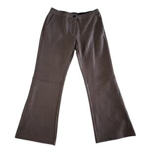 NWT Religion Brown Faux Pebbled Leather High Rise Flare Pants Wmns L Casual